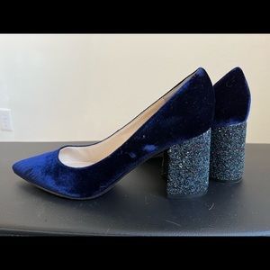 Velvet Blue High Heel Pumps by Marc Fisher